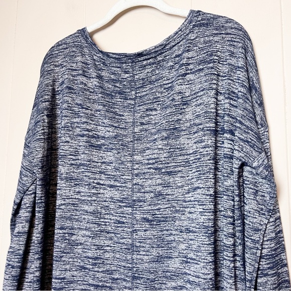 Lou & Grey Stretch Jersey Knit Long Sleeve T-shirt Large navy blue tee top - Picture 6 of 11